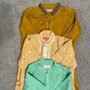 3 Boys Kurtas - 3-5Y